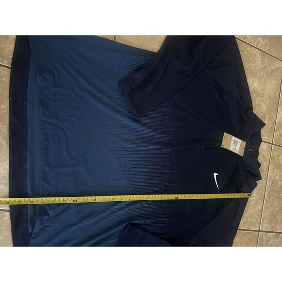 NWT $120 Nike Golf XXL 2XL Basic Graphic Print Jacket Pullover Zip Blue Navy - Picture 4 of 5